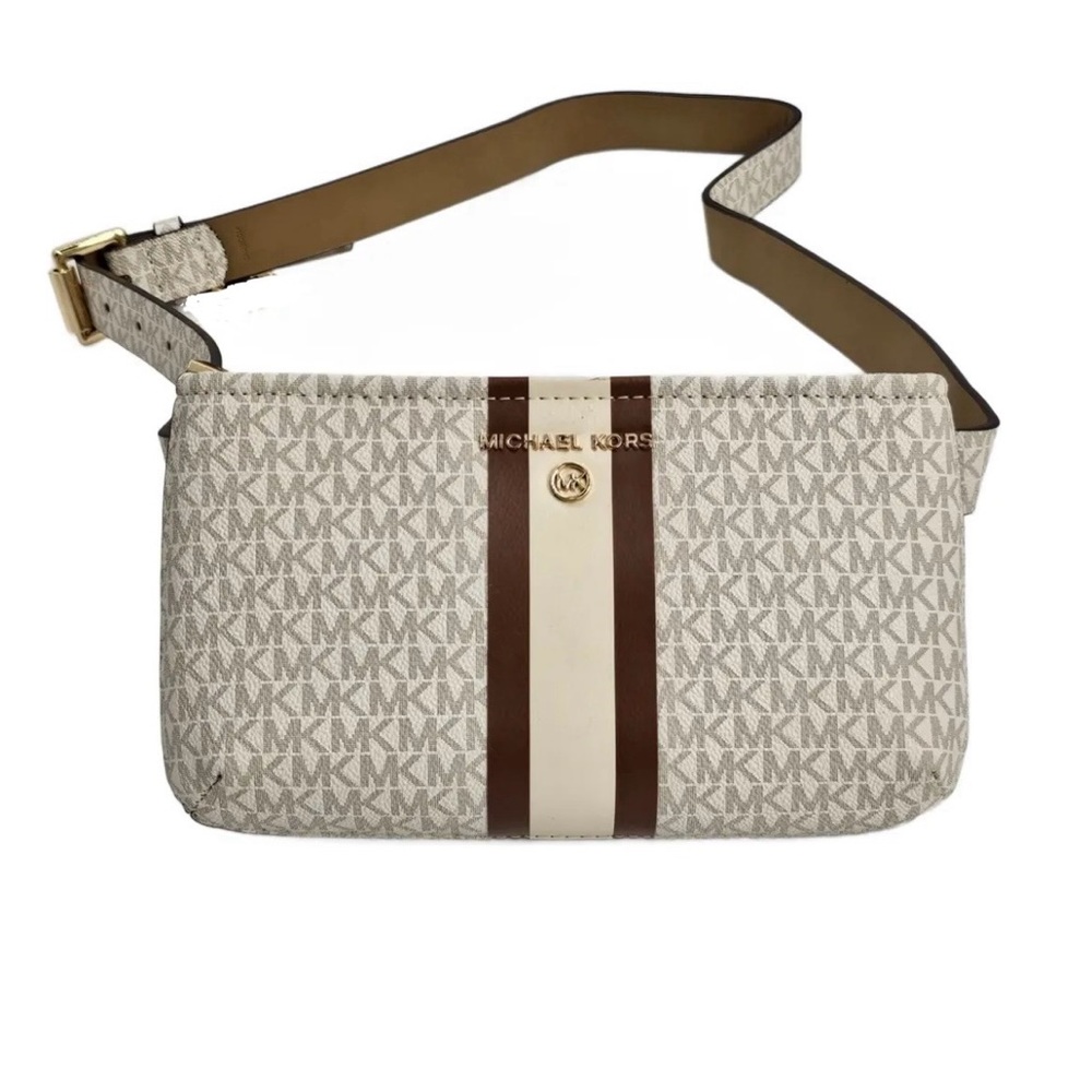 NEW w/tags- Michael Kors- Adjustable Belt Bag- In the Color Vanilla- Size S/M